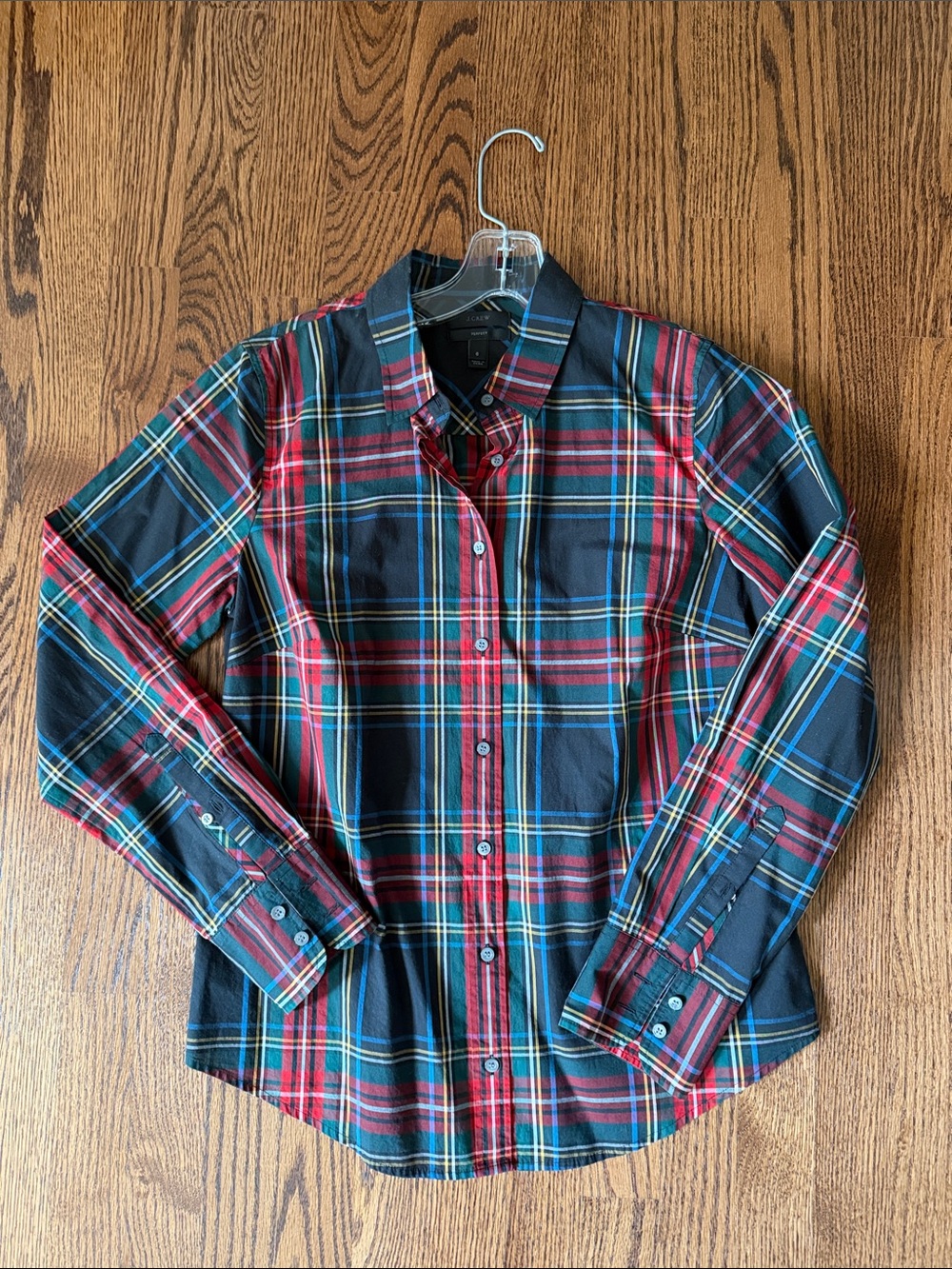 J. Crew Women’s Red/Black Plaid Button-Down Shirt